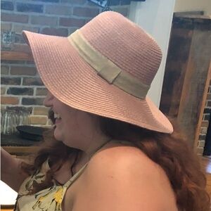 Pink Straw Hat